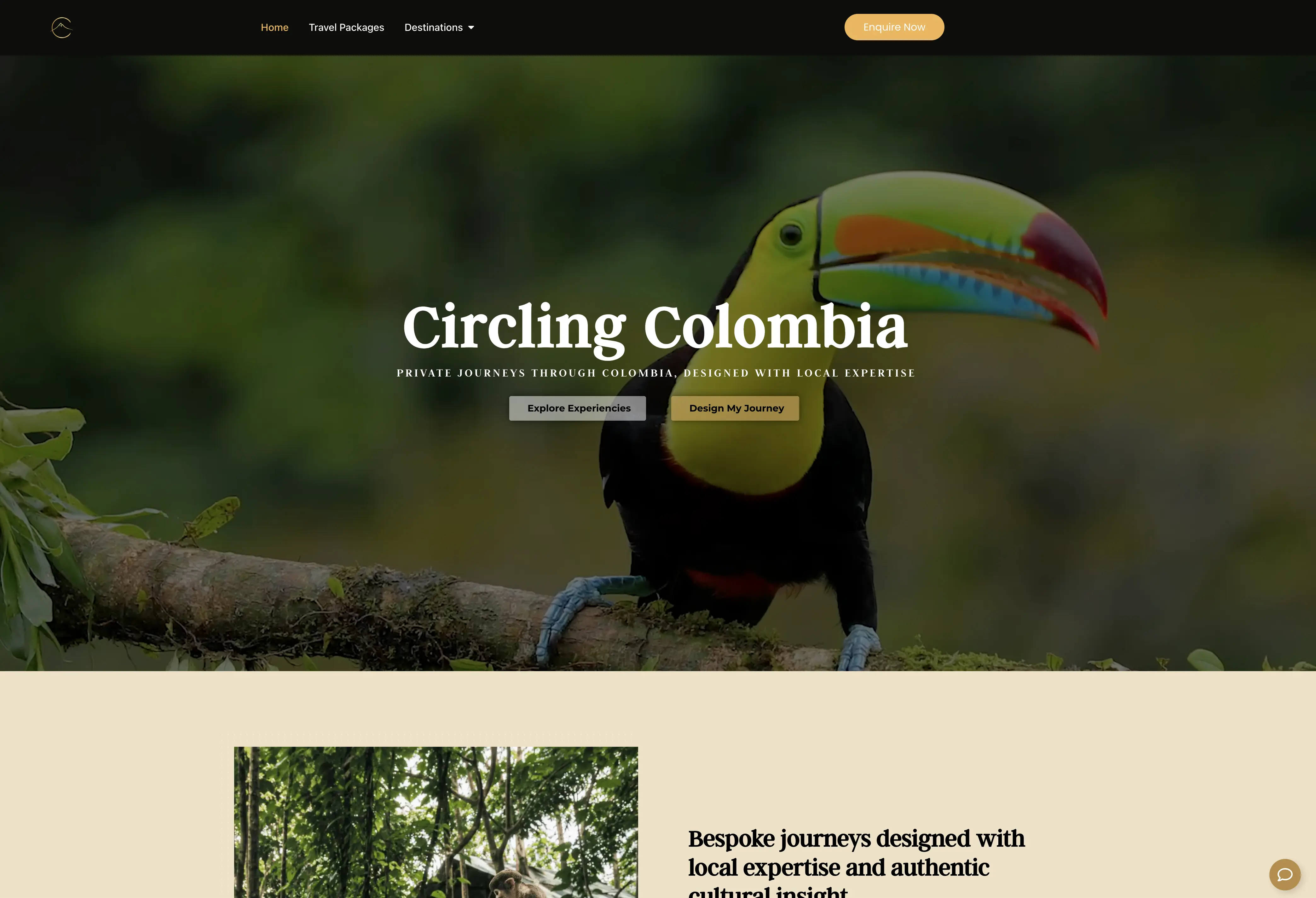 Current Circling Colombia homepage