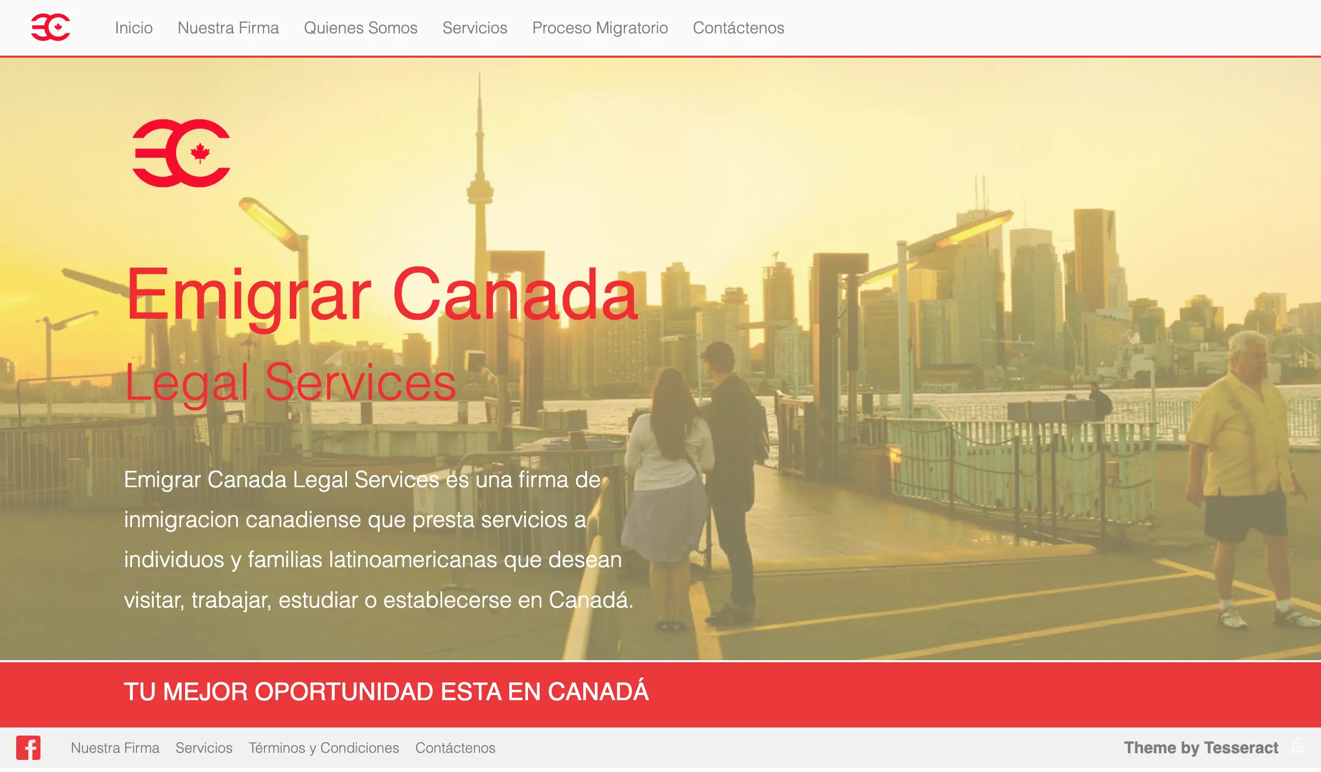 Original Emigrar Canada website from 2014